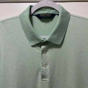 Polo Golf Green Striped Shirt